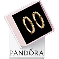 Amazon.com: PANDORA Sparkle and Hearts Hoop Earrings - Timeless